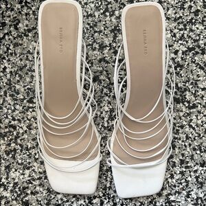 NEW Rejina Pyo White Zoe Strappy Heels